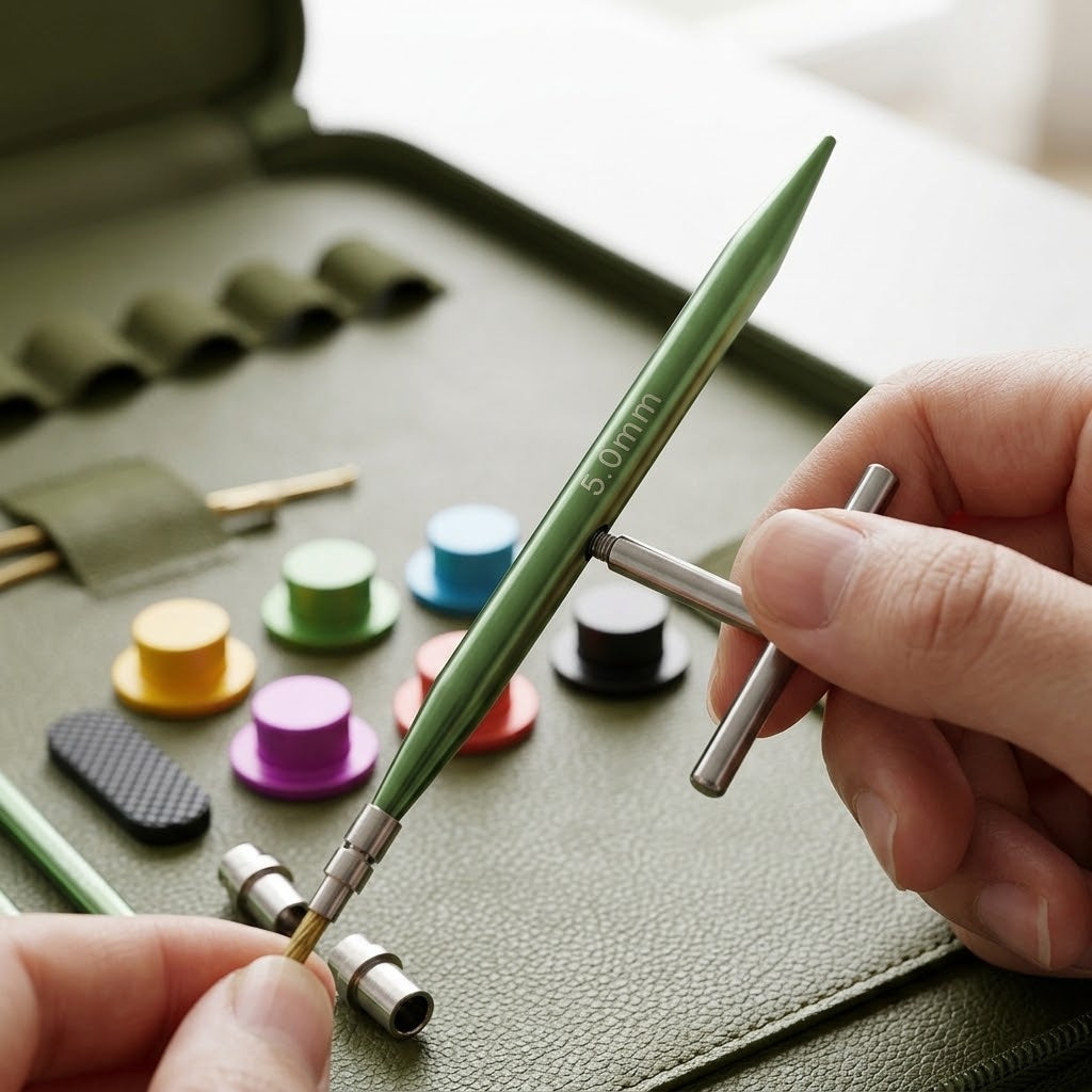 Colorful Interchangeable Crochet Hook Set – Complete Knitting Needle Kit