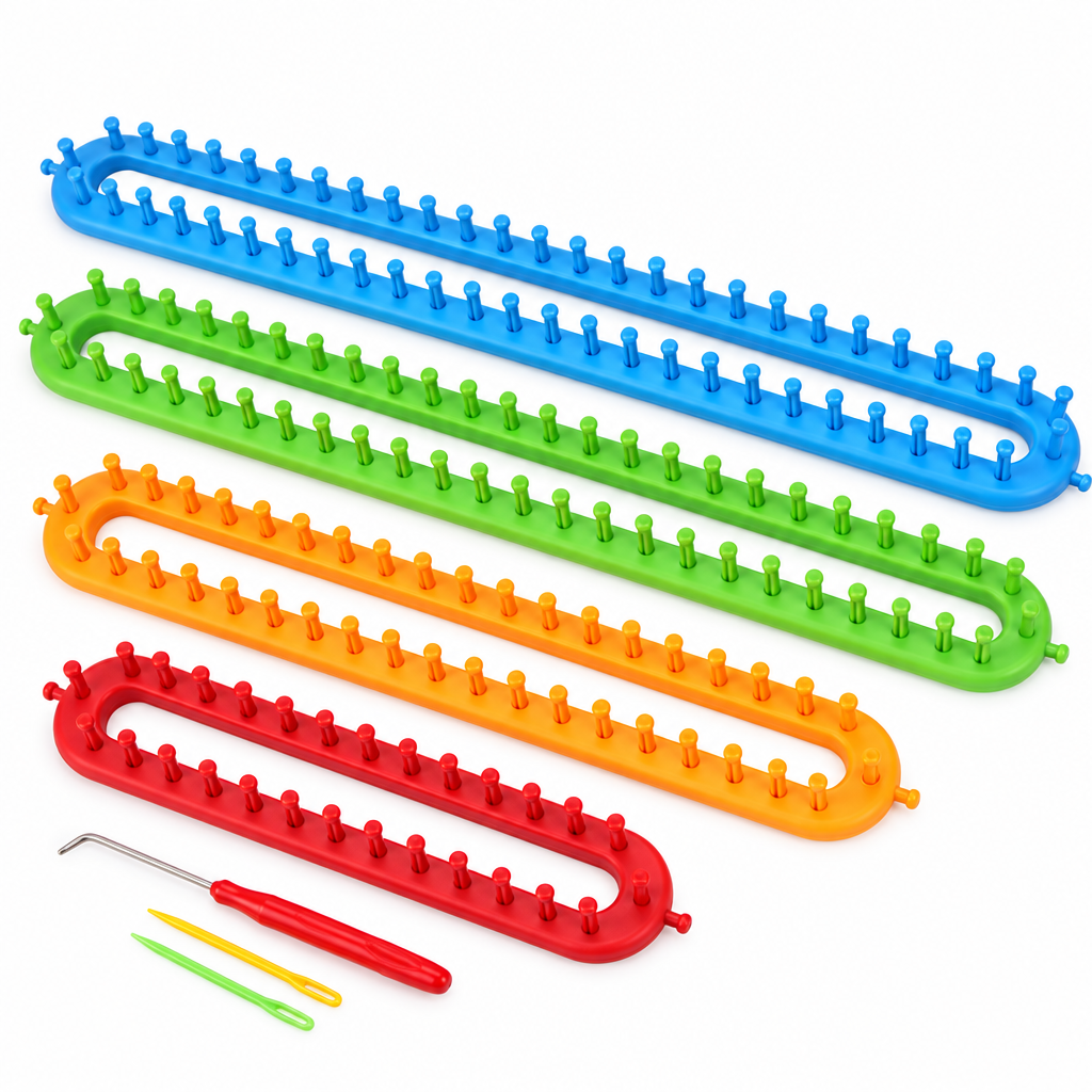 Knitting Loom Tool Set – Easy Scarf And Hat Making Kit For Beginners
