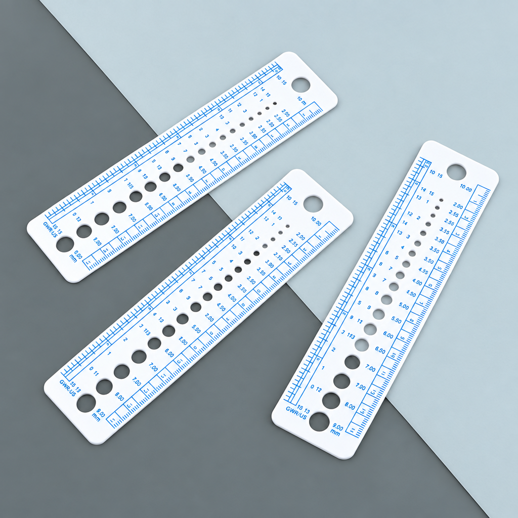 Knitting Needle Gauge Ruler – Crochet Tool Measuring Accessory