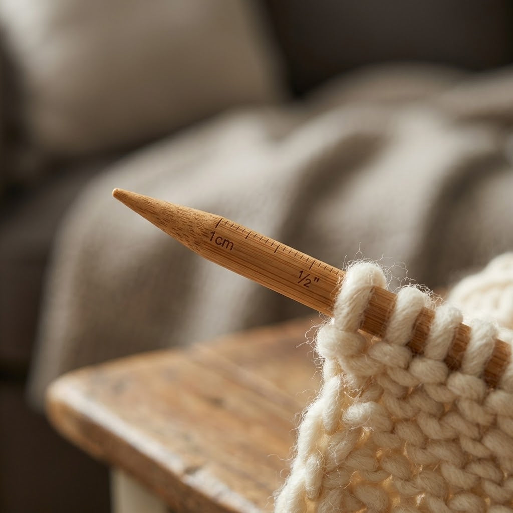 Bamboo Knitting Needles – 36cm Wooden Needles For Crochet And Knitting