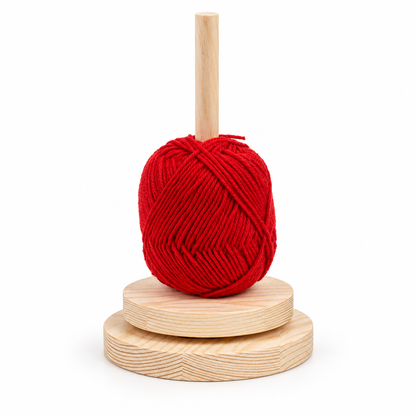 Rotating Yarn Holder – Wooden Yarn Winding Tool For Crochet Projects