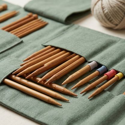 Bamboo Knitting Needles – 36cm Wooden Needles For Crochet And Knitting