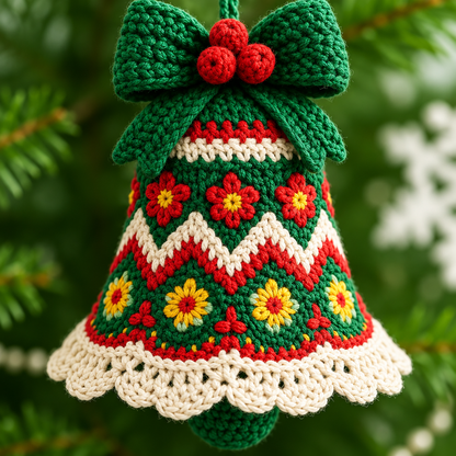 DIY Christmas Crochet Kit – Handmade Yarn Ornament Craft Set